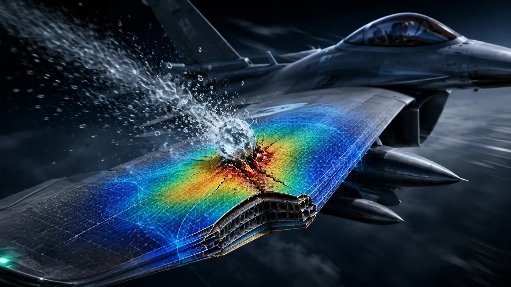 Advanced Explicit Dynamic Hail Impact Modeling on High-Frequency Aerospace Radomes