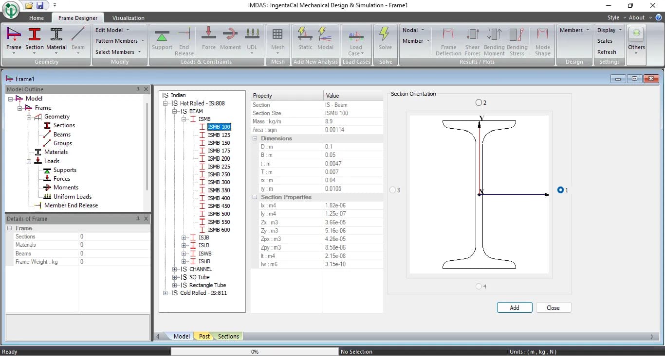 Comprehensive database of standard hot-rolled and cold-rolled cross-sections